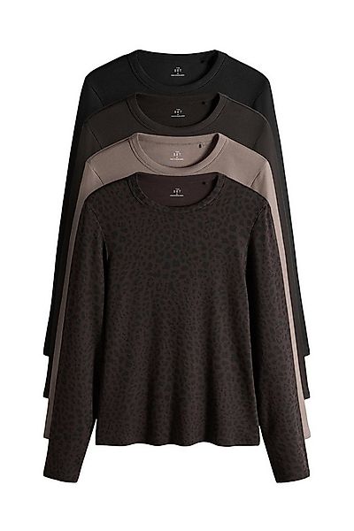 The Set Langarmshirt The Set Langarmshirts mit Kontrast, 4er-Pack (4-tlg) günstig online kaufen