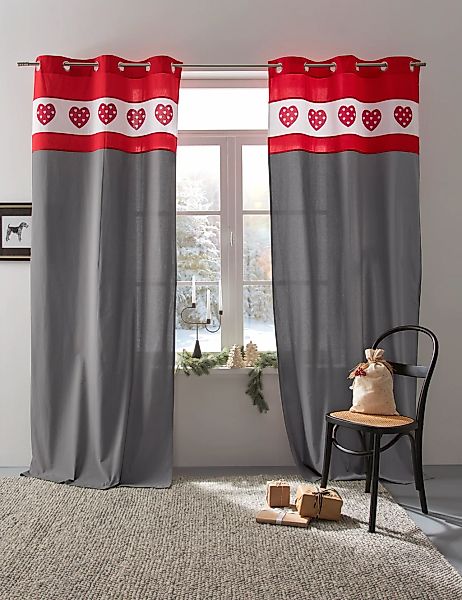 Home affaire Gardine "Holly" Ösen 1 Stk. tlg. günstig online kaufen