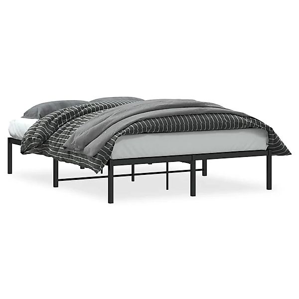 vidaXL Bettgestell Metall Schwarz 140x190 cm Modell 11930171 günstig online kaufen