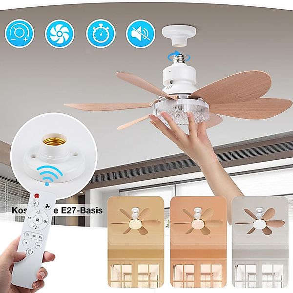 MUPOO Deckenventilator Deckenventilatoren mit Licht E27 günstig online kaufen