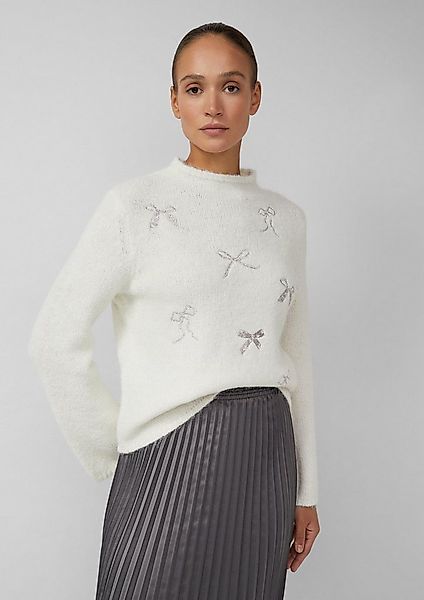 s.Oliver Longpullover Strickpullover Strickpullover mit Stehkragen und Schl günstig online kaufen