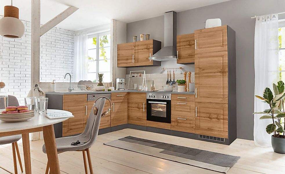 KOCHSTATION Winkelküche »KS-Stockholm« Stellbreite 220/280 cm, mit hochwert günstig online kaufen