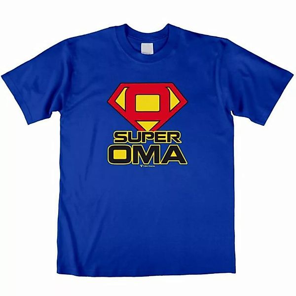 T-Shirt Total T-Shirt Blaues Super Oma Shirt günstig online kaufen