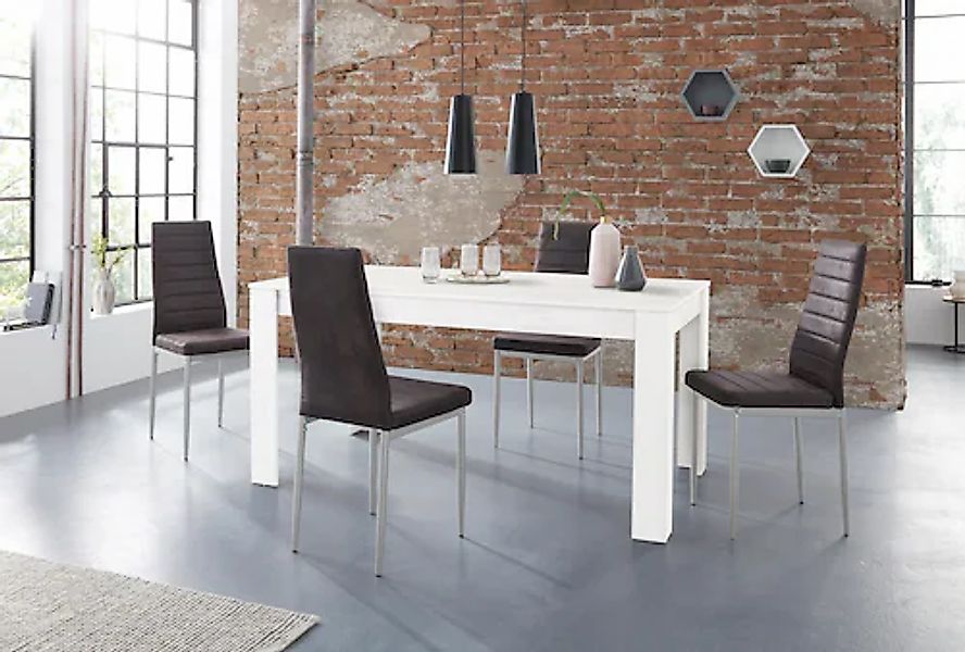 INOSIGN Essgruppe »Lynn160/Kate« Set, 5 Stk. tlg. Tisch mit 4 Stühlen günstig online kaufen