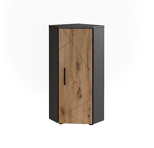 Vicco Midischrank Irma, Anthrazit/Artisan, 33 x 81 cm mit 3 Regalfächer günstig online kaufen