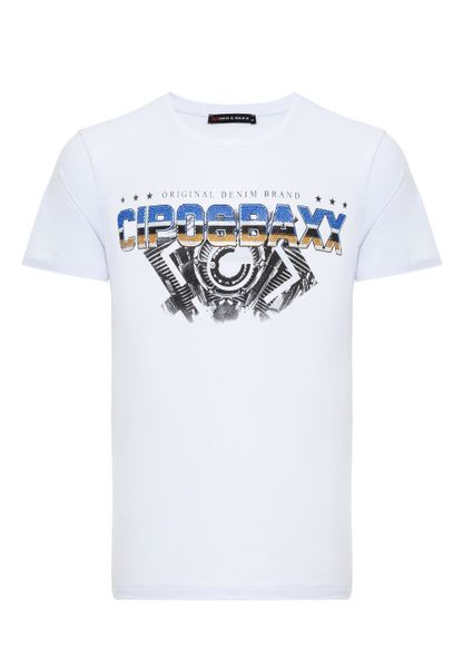 Cipo & Baxx T-Shirt "T-Shirt" extravaganter Marken-Schriftzug günstig online kaufen