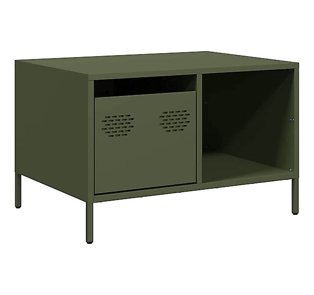 vidaXL Couchtisch Couchtisch Olivgrün 68,5x50x43,5 cm Kaltgewalzter Stahl ( günstig online kaufen