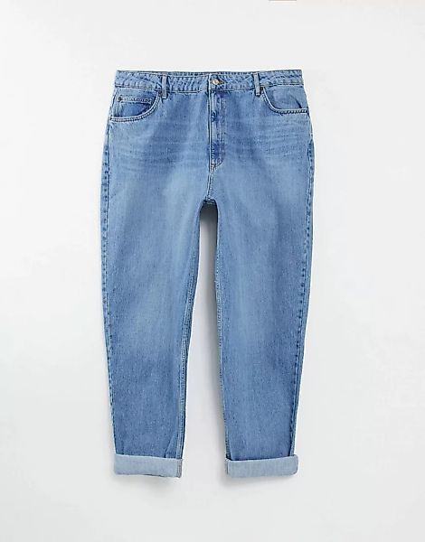 ASOS DESIGN Hourglass – Hoch geschnittene, lockere Mom-Jeans in mittlerer W günstig online kaufen