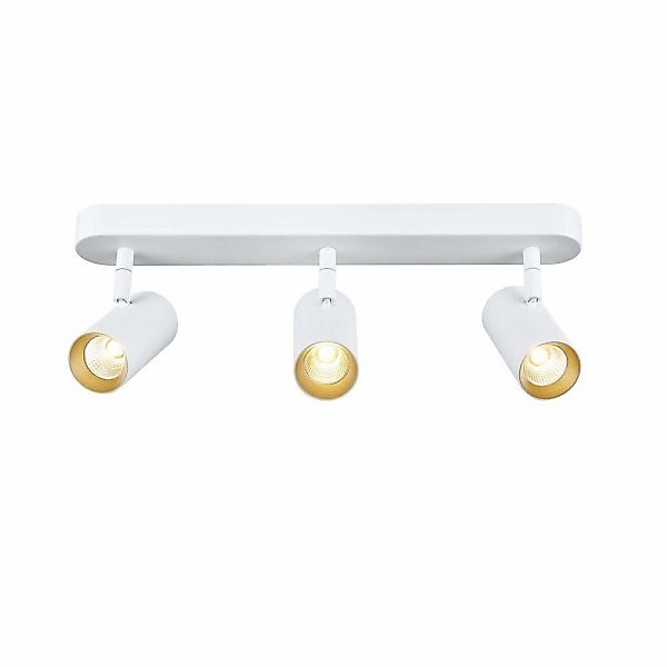 LED Led Wand- und Deckenleuchte Noblo in Weiß und Gold 3X 19W 7050Lm günstig online kaufen