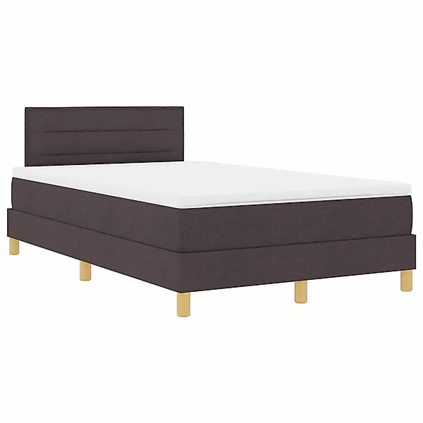 vidaXL Boxspringbett mit Matratze Dunkelbraun 120 x 190 cm Stoff 3338828 günstig online kaufen