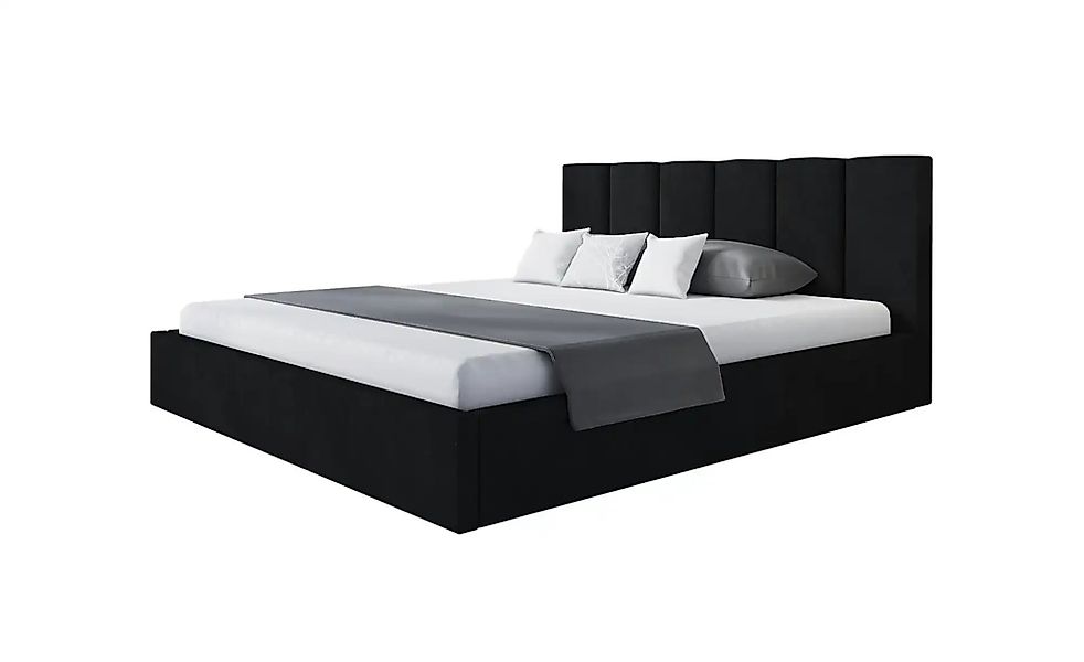 Polsterbett mit Stauraum Slindon ¦ schwarz ¦ Maße (cm): B: 168 H: 90 Betten günstig online kaufen