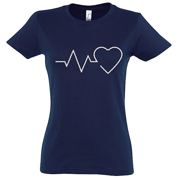 Youth Designz T-Shirt Heartbeat Fahrradkette Damen günstig online kaufen