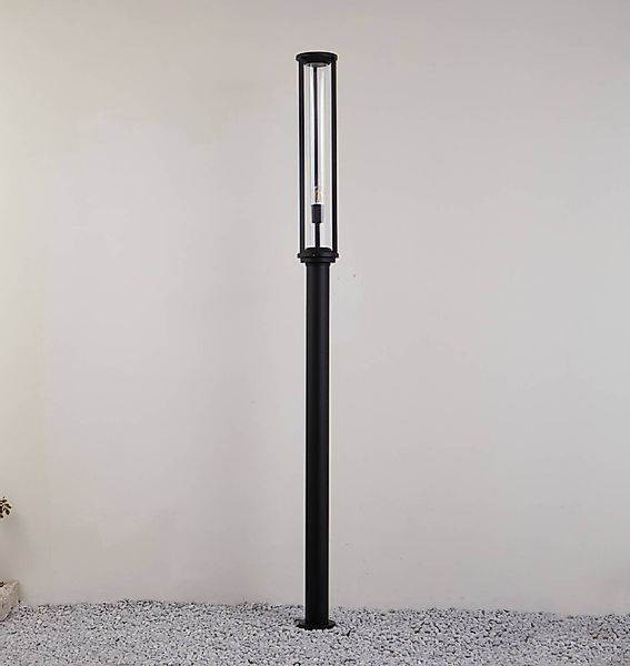 Lucande Wegeleuchte Alivaro, schwarz, Aluminium, 220 cm, E27 günstig online kaufen