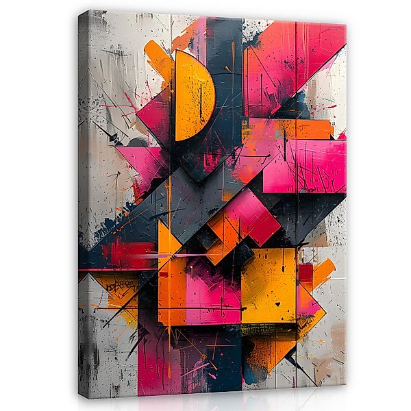 Wallarena Leinwandbild Abstrakt Bunte Kunst Wandbilder günstig online kaufen