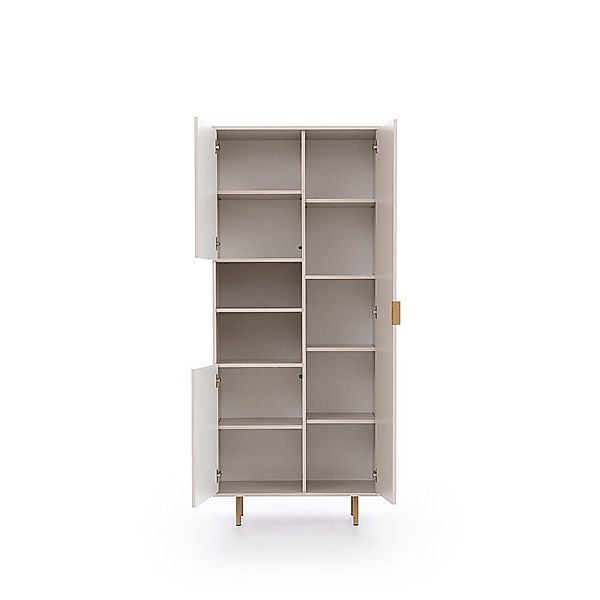 Lomadox Vitrine NADOR-132 in Kaschmir, goldfarbene günstig online kaufen