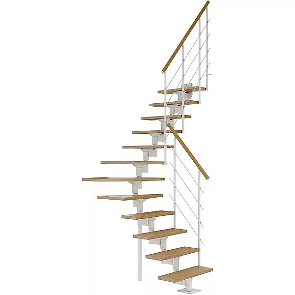 Dolle Mittelholmtreppe Boston 1/4 gewendelt Stufen Eiche Unterkonstruktion günstig online kaufen