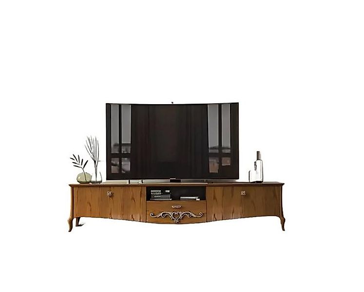 Xlmoebel TV-Schrank TV-Möbel rtv Wohnzimmertisch Braun Holz Italienisches D günstig online kaufen