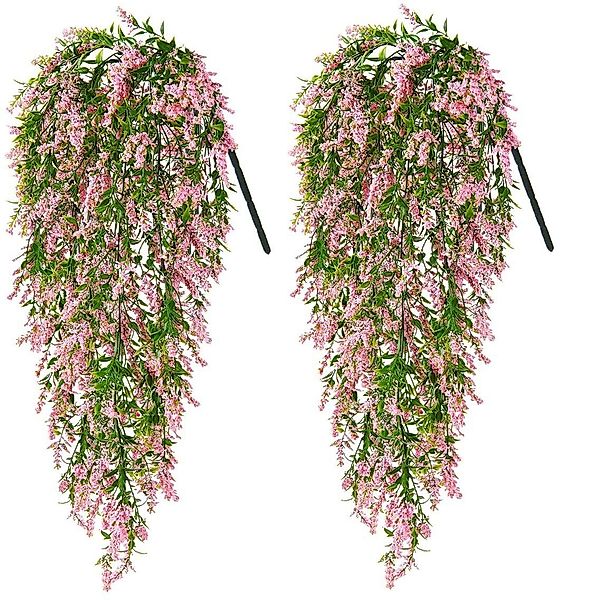 Kunstblumenstrauß 2 Stück Hängende Kunstpflanzen Lavendel, günstig online kaufen