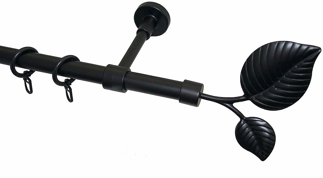GARESA Gardinenstange "LEAF" Ø 20 mm 1 läufig-läufig Wunschmaßlänge Vorhang günstig online kaufen