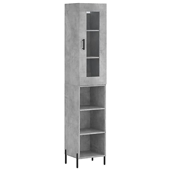 vidaXL Highboard Betongrau 34,5x34x180 cm Holzwerkstoff 3199373 günstig online kaufen