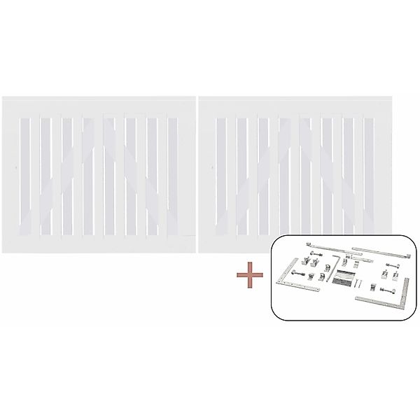 Doppeltor Nagano Nadelholz Weiß 200 cm x 80 cm günstig online kaufen