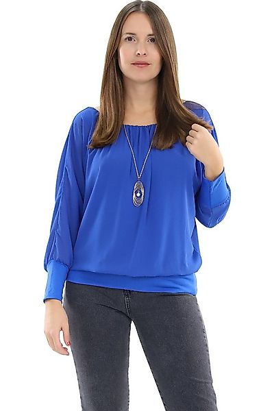 malito more than fashion Chiffonbluse malito Damen Bluse mit passender Kett günstig online kaufen
