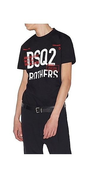 Dsquared2 Print-Shirt Dsquared2 T-Shirt Schwarz DSQ2 Brother Logo Druck XXL günstig online kaufen