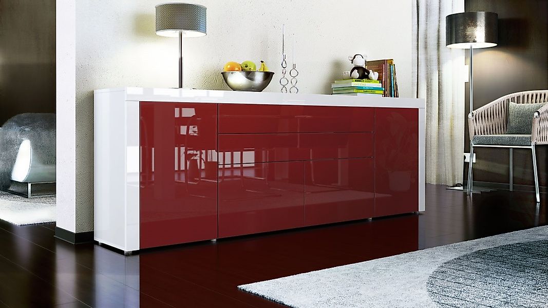 Vladon Sideboard La Paz V2 (Kommode, mit 2 Türen, 2 Schubkästen und 2 Klapp günstig online kaufen