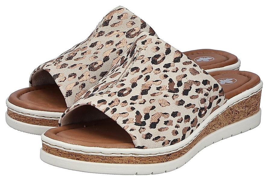 Rieker Pantolette Sommerschuh, Hausschuh, Keilabsatz, zum Schlupfen günstig online kaufen