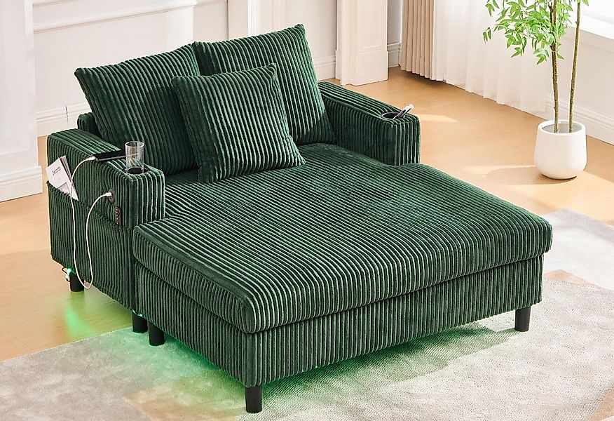 LVHOM Polsterliege XXL Relaxsessel mit LED-Licht & Ladestation - Haustierfr günstig online kaufen