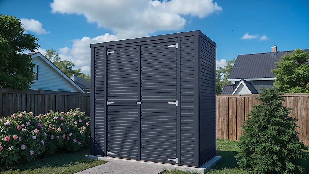 BERTILO Gerätehaus "Box 1, in verschiedenen Farben", Hohe Doppeltür, hohe W günstig online kaufen
