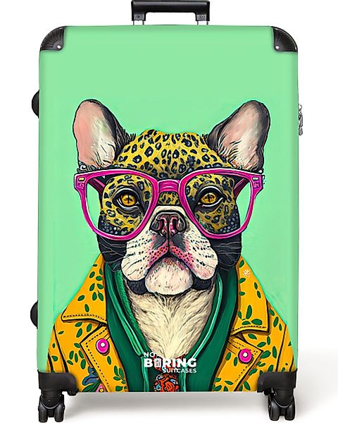 NoBoringSuitcases.com© Hartschalen-Trolley Hund - Hippie - günstig online kaufen