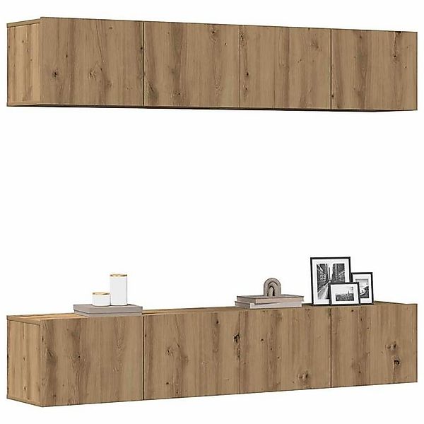vidaXL TV-Schrank TV-Wandschränke 4 Stk. Artisan-Eiche Holzwerkstoff günstig online kaufen