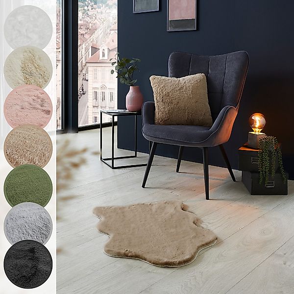 LUXOR living Fellteppich »Novara«, fellförmig, 30 mm Höhe, Kunstfell, weich günstig online kaufen