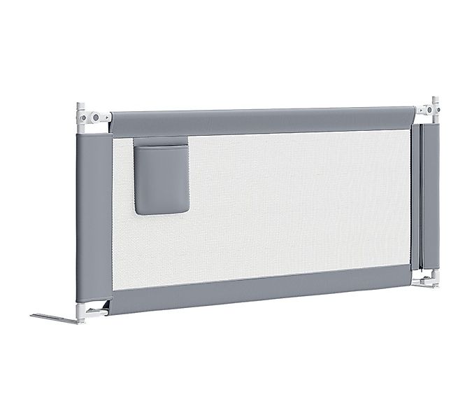 Bellabino Bettschutzgitter Drina höhenverstellbar 69–99 cm (Hellgrau, mit S günstig online kaufen