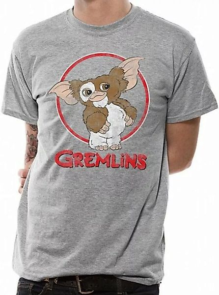 Gremlins Print-Shirt Gremlins Gizmo Distressed T-Shirt hellgrau S M L XL XX günstig online kaufen