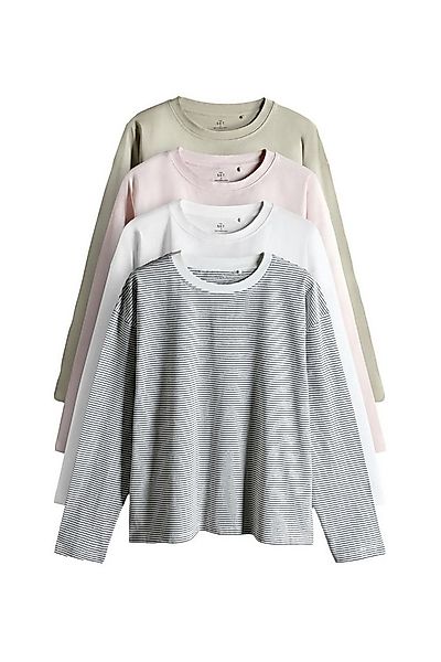 The Set Langarmshirt The Set Relaxed Fit Langarmshirts, 4er-Pack (4-tlg) günstig online kaufen