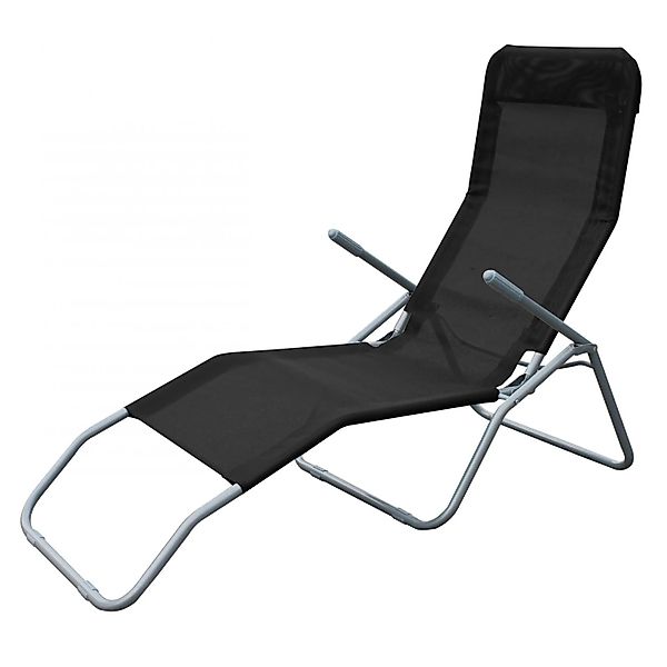 Lex Siestaliege Kippliege Sonnenliege Strandliege Gartenliege Klappbar Schw günstig online kaufen