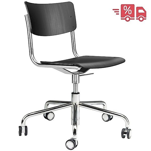 ABVERKAUF: THONET S 43 DR | Drehsessel | Buche schwarz gebeizt | Gestell un günstig online kaufen