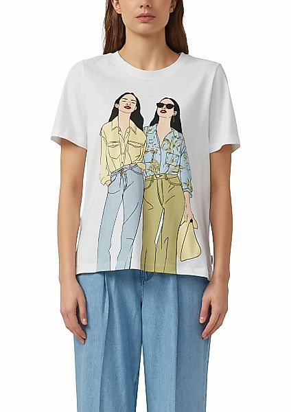 s.Oliver Kurzarmshirt mit großem Frontprint günstig online kaufen