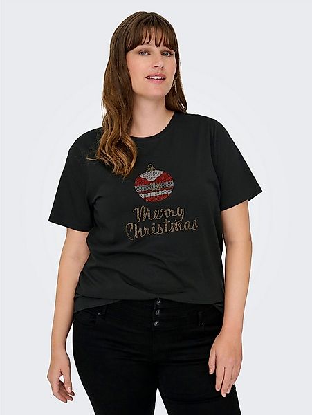 ONLY CARMAKOMA Kurzarmshirt CARKITA XMAS SS O-NECK JEANS FIT TEE JRS Weihna günstig online kaufen