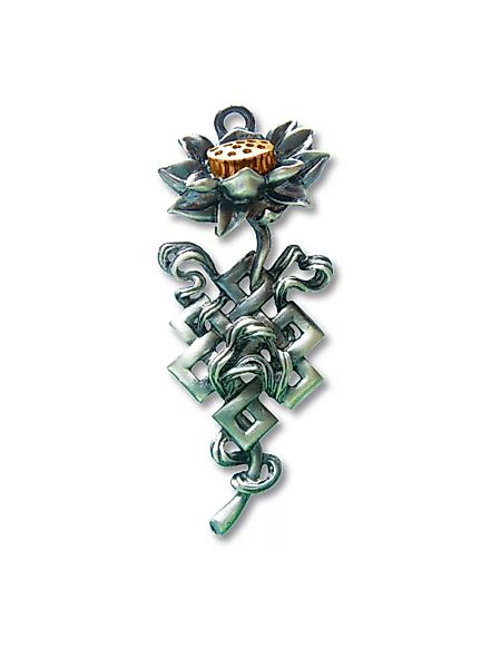 Adelia´s Amulett "Amulett Anhänger Briar Dharma Charms Lotus-Knoten", Lotus günstig online kaufen
