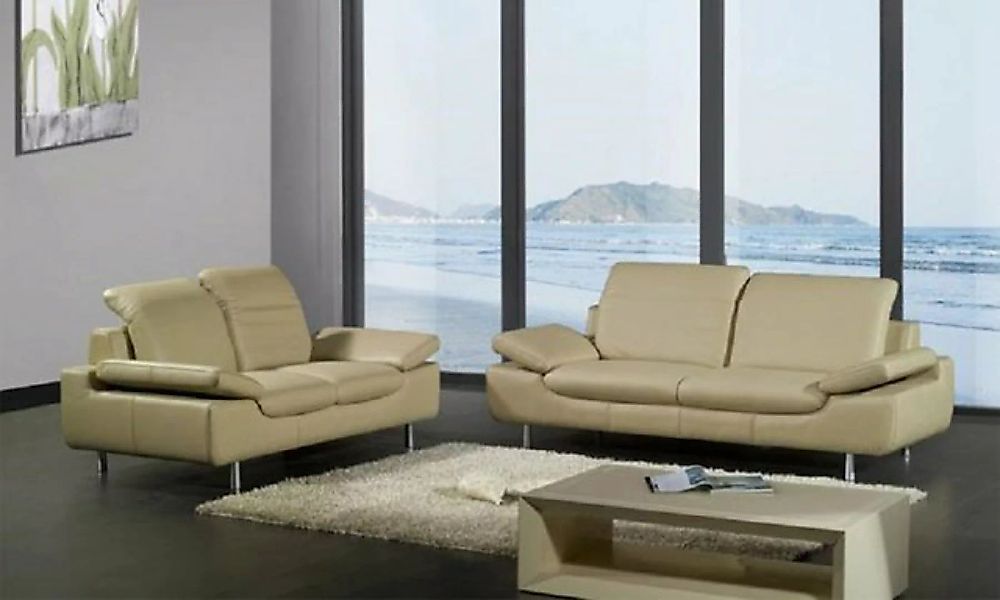 JVmoebel Sofa Garnituren Set Sofagarnitur Gruppe Couchen Sofa Polster Leder günstig online kaufen