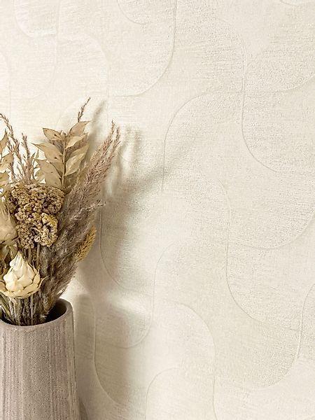 Newroom Vliestapete, Weiß Tapete Glamour Muster günstig online kaufen