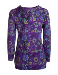 Vishes Kapuzenshirt Langarm Hoodie mit Blumen günstig online kaufen