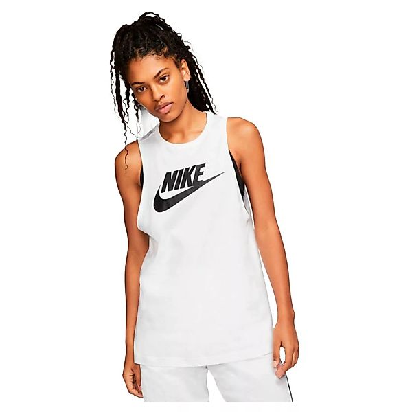 Nike Sportswear Muscle Ärmelloses T-shirt S White / Black günstig online kaufen