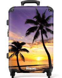 NoBoringSuitcases.com© Hartschalen-Trolley Palmen bei Sonnenuntergang 67 günstig online kaufen
