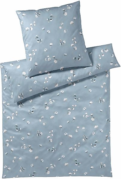 Elegante Bettwäsche "Cotton Flower" 2 Stk. tlg. angenehmes Hautgefühl günstig online kaufen