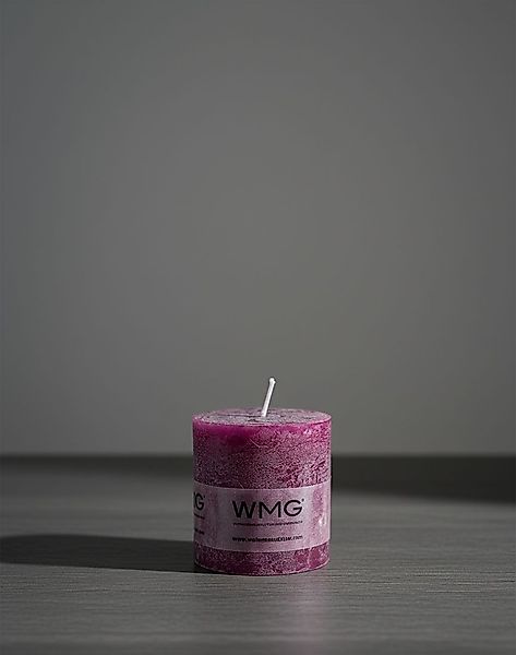 Stumpenkerze Rustikal Höhe 4 cm, Durchmesser 3,8 cm Lila günstig online kaufen