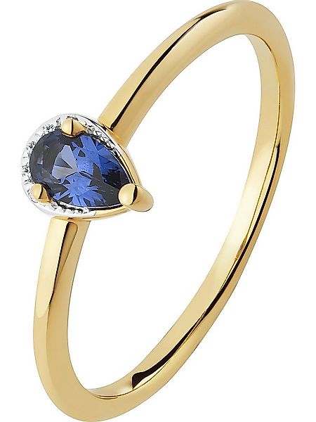 CHRIST Goldring CHRIST Damen-Damenring 585er Gelbgold 1 Saphir günstig online kaufen
